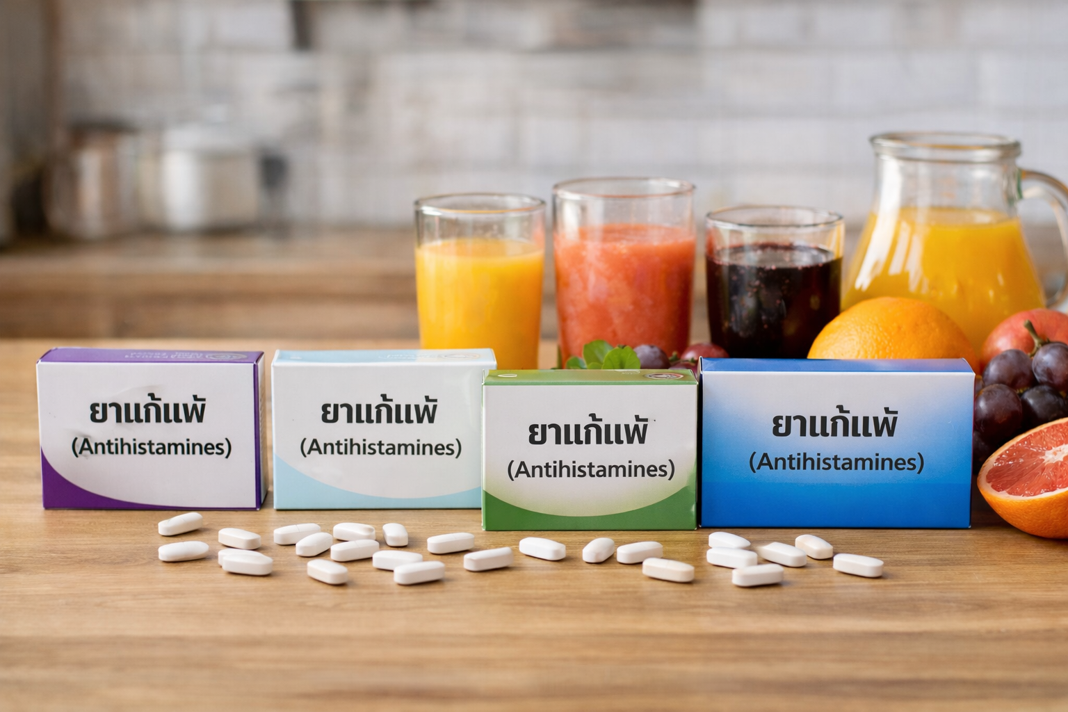 ยาแก้แพ้ชนิดใดบ้างที่ห้ามทานร่วมกับน้ำผลไม้?