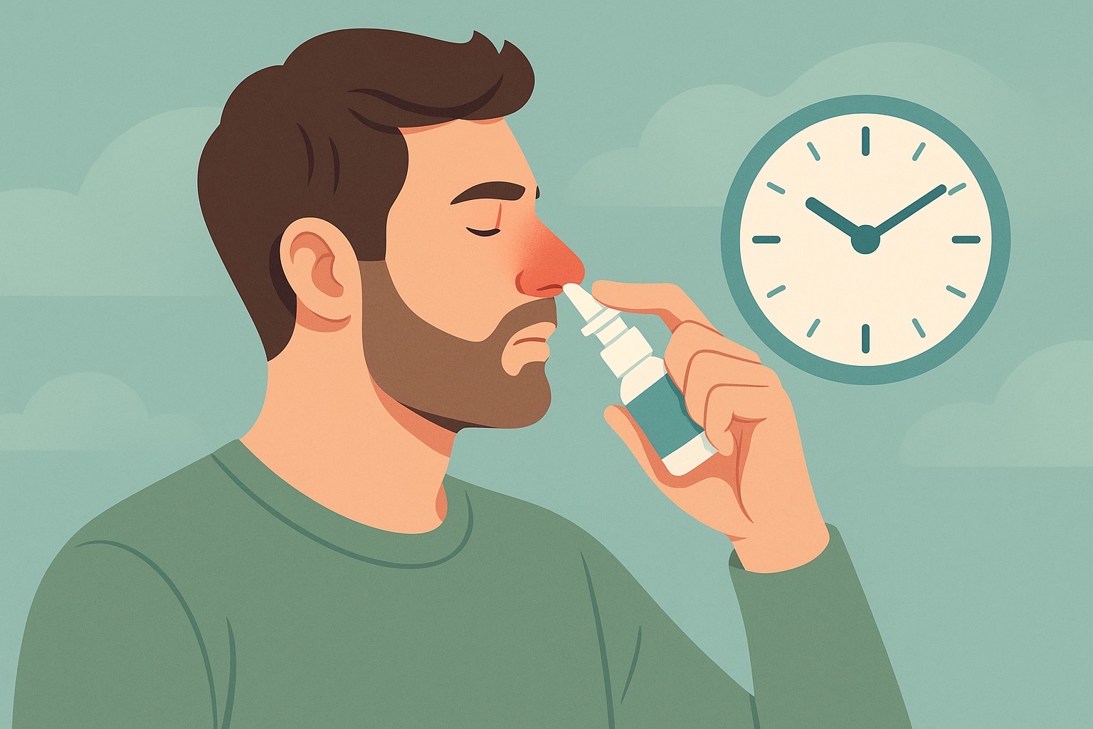 ระยะเวลาการใช้ยาคอร์ติโคสเตียรอยด์รูปแบบสเปรย์พ่นจมูกก่อนพิจารณาว่าไม่ได้ผล